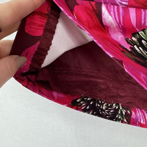 Trina Turk Womens Dress 2 Pink Splendid Floral Flare Sleeve Cocktail Romantic - Picture 6 of 16